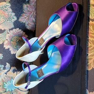Wedding Purple glitter heels